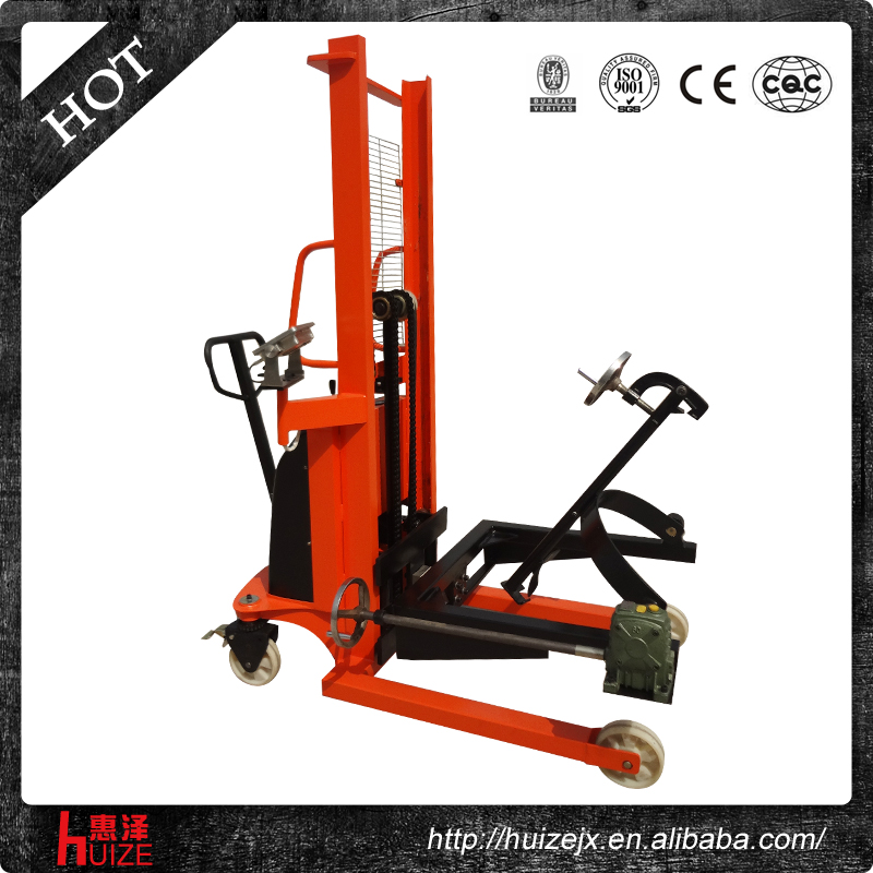 半電動稱重油桶車（夾鐵桶，手搖翻轉(zhuǎn)倒料）