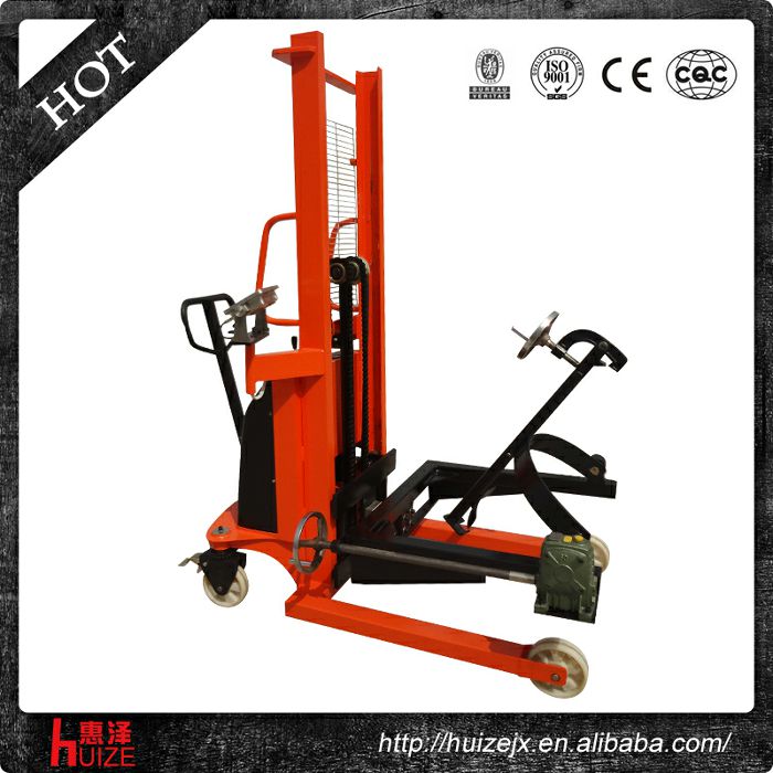 半電動(dòng)稱重油桶車（夾鐵桶，手搖翻轉(zhuǎn)倒料）